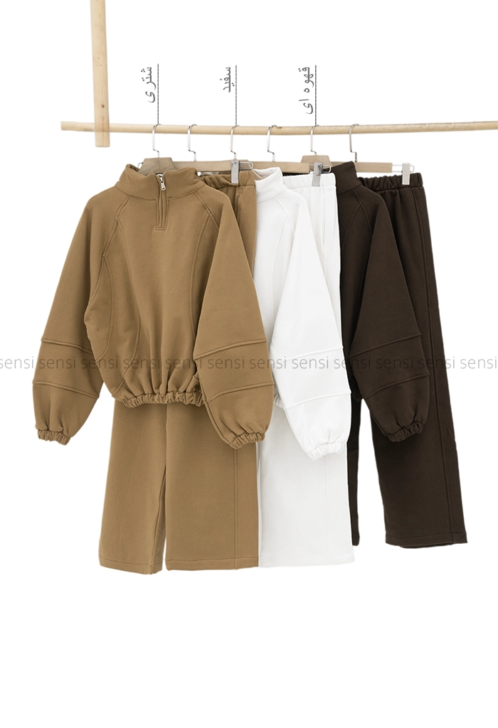 ست نیم زیپ کمر کش کد1005054